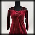 Sukienka Scarlett Darkness L Goth bordo aksamitna mini3.jpg
