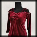 Sukienka Scarlett Darkness L Goth bordo aksamitna mini4.jpg