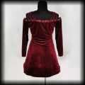 Sukienka Scarlett Darkness L Goth bordo aksamitna mini5.jpg