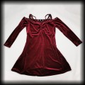 Sukienka Scarlett Darkness L Goth bordo aksamitna mini6.jpg