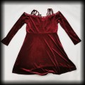 Sukienka Scarlett Darkness L Goth bordo aksamitna mini9.jpg
