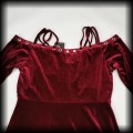 Sukienka Scarlett Darkness L Goth bordo aksamitna mini91.jpg