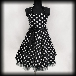 Sukienka Pin Up H&R L/XL czarna w  groszki