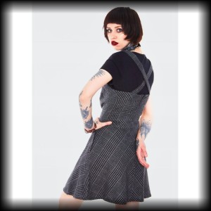 Sukienka mini Jawbreaker M krata Miss Morbid NOWA