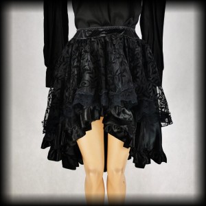 Spódnica goth asymetryczna XS-M burleska