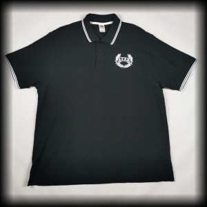 Polo ACAB 3XL czarne z białą lamówką A.C.A.B. powystawowe