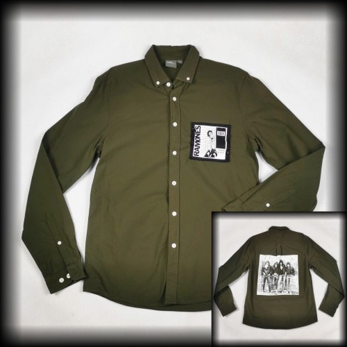 Koszula Ramones M DIY ciemno zielona khaki.jpg