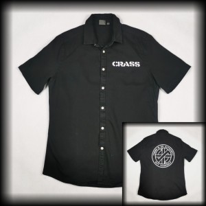 Koszula Crass XL DIY czarna z krótkim rękawem