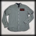 Koszula The Clash L DIY zielono biała w prążki2.jpg