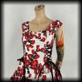 Sukienka Pin Up H&amp;R S gorsetowa w kwiaty4.jpg