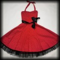 Sukienka Pin Up H&amp;R SM midi czerwona w groszki6.jpg