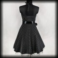 Sukienka Pin Up Hearts &amp; Roses XL czarna w groszki5.jpg