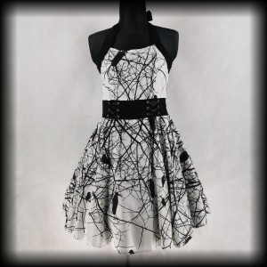 Sukienka Vixxsin w kruki XL Pin Up Punk Gothic