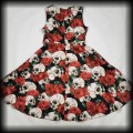 Sukienka w czaszki i róże L rozkloszowana retro91.jpg