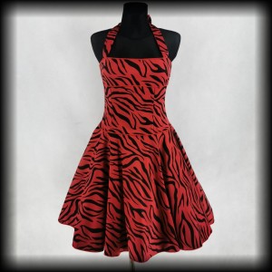 Sukienka Pin Up Collectif M/L czerwona zebra