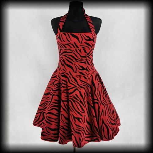 Sukienka Pin Up Collectif ML czerwona zebra.jpg