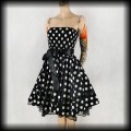 Sukienka Pin Up Hearts &amp; Roses S-L czarna w grochy2.jpg