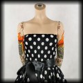 Sukienka Pin Up Hearts &amp; Roses S-L czarna w grochy3.jpg