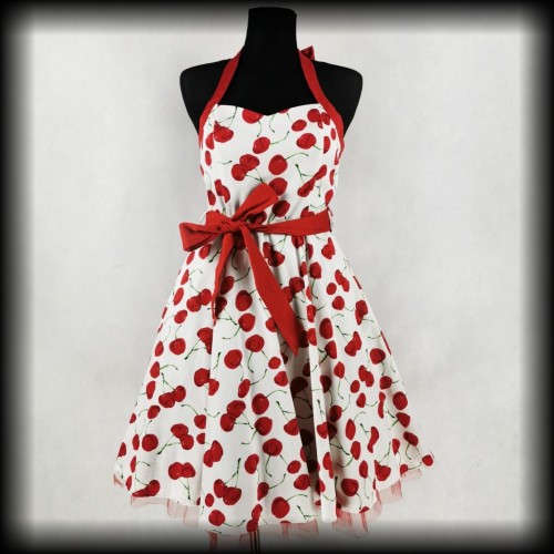 Sukienka Pin Up Hearts &amp; Roses XL biała w wisienki.jpg