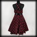 Sukienka Pin Up H&amp;R 3XL czarna w czerwone grochy NOWA5.jpg