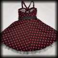 Sukienka Pin Up H&amp;R 3XL czarna w czerwone grochy NOWA91.jpg