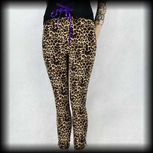 Spodnie Lindy Bop rybaczki XS panterka retro pin up.jpg