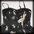 Sukienka mini Hell bunny S Pin Up zombie tiki8.jpg