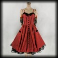 Sukienka Hell Bunny Vixen M Pin Up czerwona w groszki.jpg