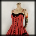 Sukienka Hell Bunny Vixen M Pin Up czerwona w groszki4.jpg