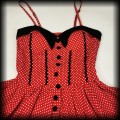 Sukienka Hell Bunny Vixen M Pin Up czerwona w groszki8.jpg
