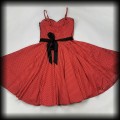 Sukienka Hell Bunny Vixen M Pin Up czerwona w groszki92.jpg