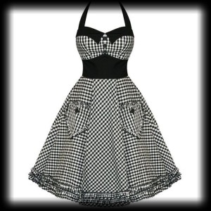 Sukienka Pin Up kratka vichy XXXL czarno biała NOWA
