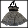 Sukienka Pin Up kratka vichy XXXL czarno biała NOWA2.JPG