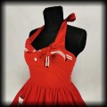 Sukienka mini Pin Up Hell Bunny M marynarska piracka czerwona4.jpg
