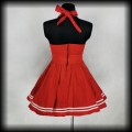 Sukienka mini Pin Up Hell Bunny M marynarska piracka czerwona5.jpg