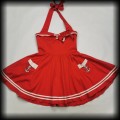 Sukienka mini Pin Up Hell Bunny M marynarska piracka czerwona7.jpg