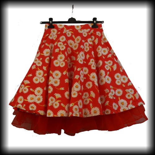 Spódnica retro z koła XXXL stokrotki.JPG