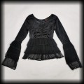 Bluzka gotycka M Dark Gothic welur i tiul5.jpg