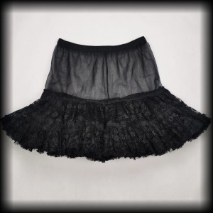 Halka tiulowa mini czarna koronkowa M-XL