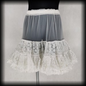 Halka tiulowa mini biała koronkowa M-XL 
