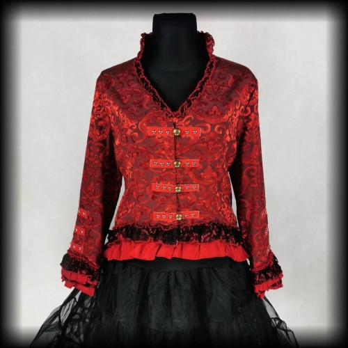 Frak gotycki Belle Poque 2XL czerwony NOWY.jpg