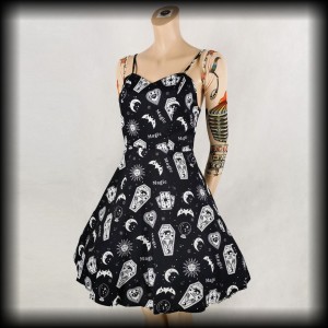 Sukienka mini M goth occult trumny