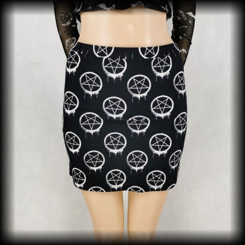 Spódnica mini Rat Baby M pentagramy goth.jpg
