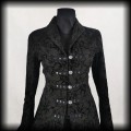 Płaszcz gotycki Hearts &amp; Roses L czarny żakard old school3.jpg