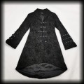 Płaszcz gotycki Hearts &amp; Roses L czarny żakard old school6.jpg