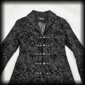 Płaszcz gotycki Hearts &amp; Roses L czarny żakard old school7.jpg