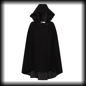 Ponczo Necessary Evil z kapturem gothic 