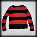 Sweter goth punk S Heartless czarno czerwony8.jpg