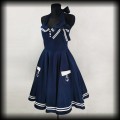 Sukienka Pin Up Hell Bunny M Motley marynarska sailor granat2.jpg