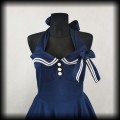 Sukienka Pin Up Hell Bunny M Motley marynarska sailor granat3.jpg
